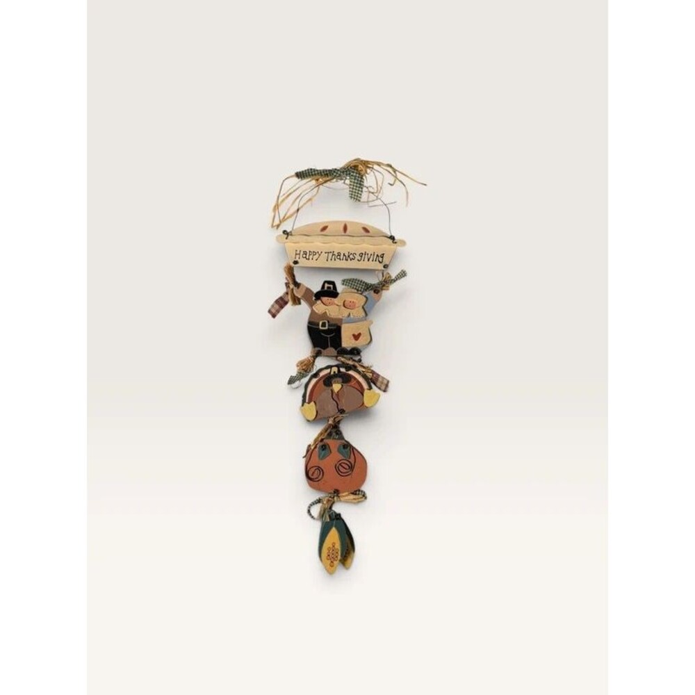 Vintage Thanksgiving Fall Wooden Hanging Welcome Sign
